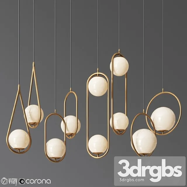 Ceiling light collection 22 – 4 type 3dsmax Download