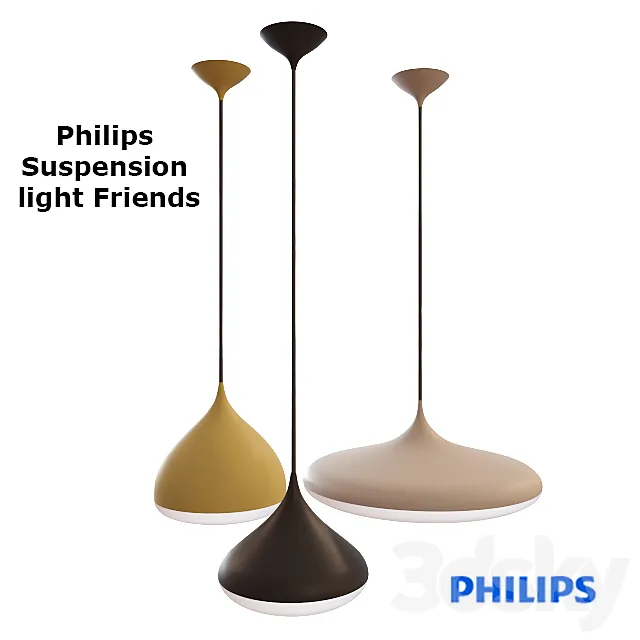 Ceiling lighting Philips Suspension light friends 3ds Max