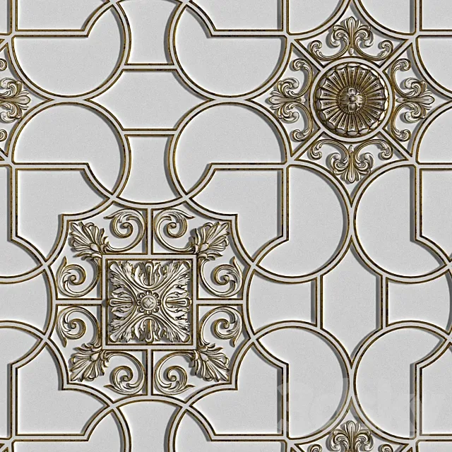 Ceiling moldings 3344 3DSMax File