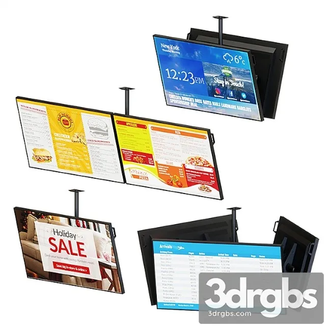 Ceiling mount information displays