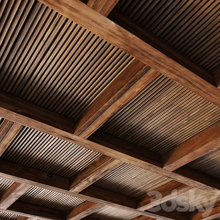 Ceiling on beams No. 8 3DS Max Model