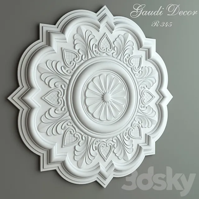 Ceiling rosette “Gaudi Decor” 3DS Max Model