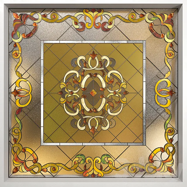 Ceiling stained glass 3DSMax File