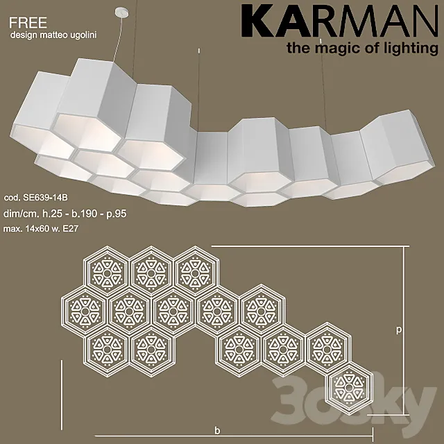 Ceiling suspended Karman FREE 3DSMax File