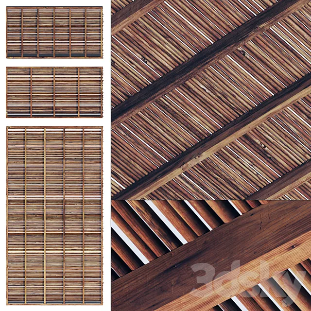 Ceiling thick branch straight n1 _ Ceiling of thick straight branches No. 1 3ds Max