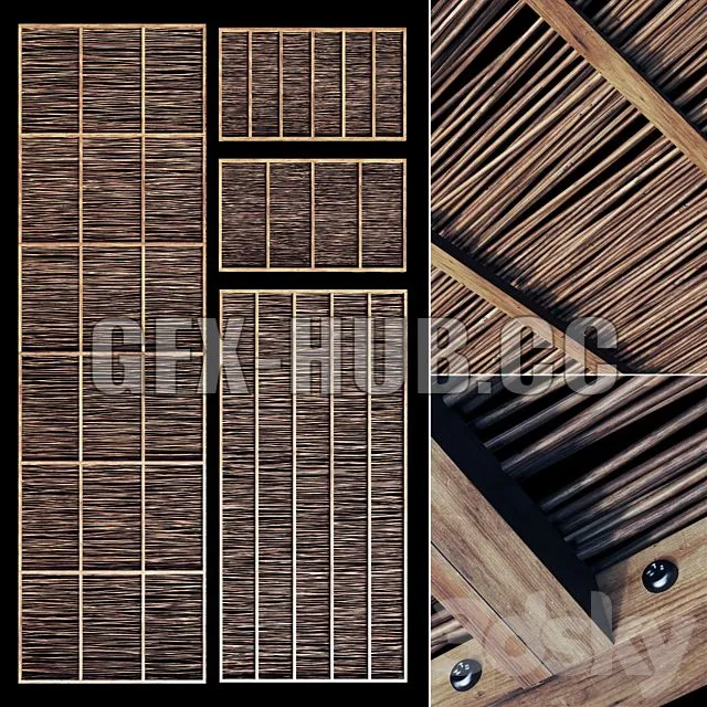 Ceiling thin branch crooked n1 3dsMax Model