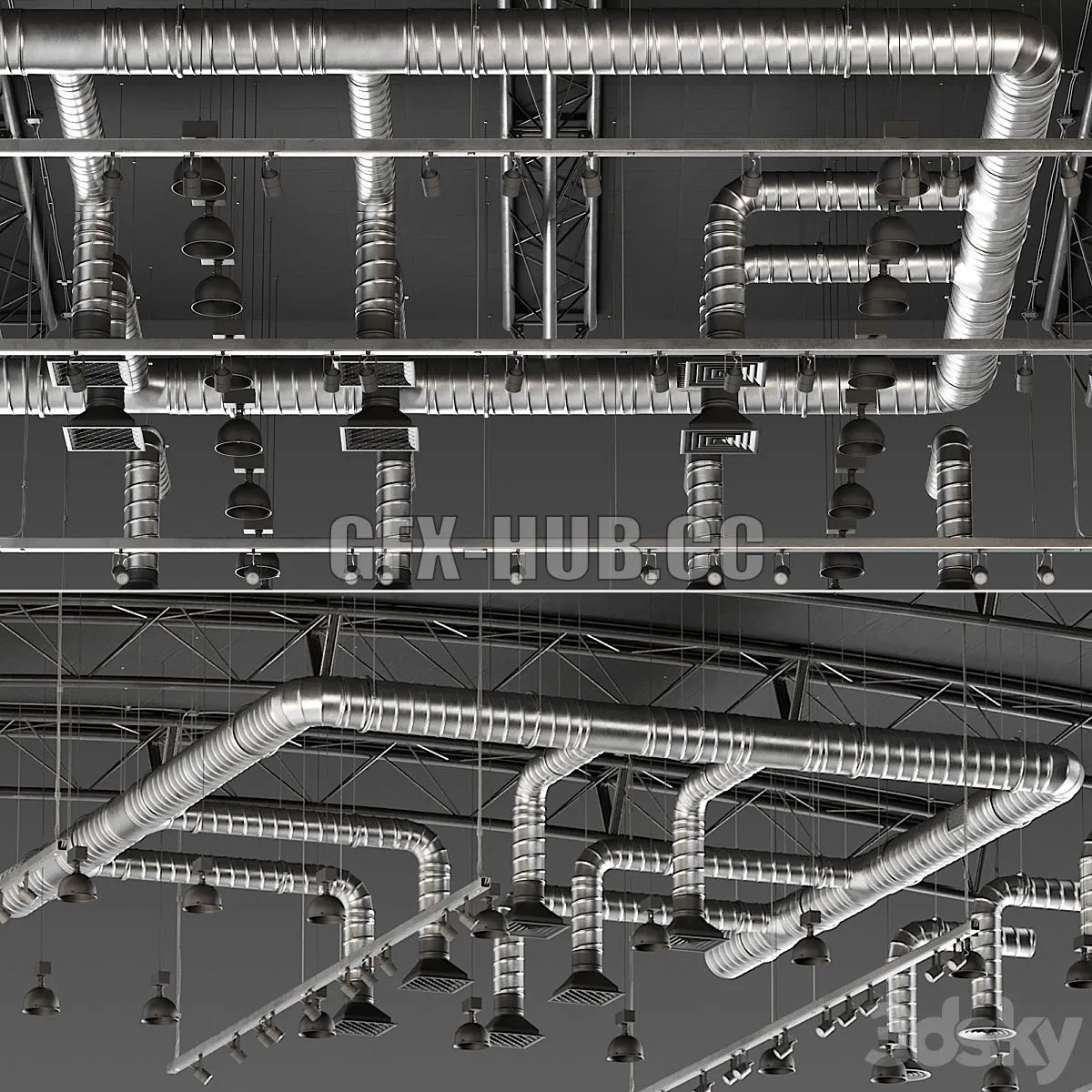 Ceiling Ventilation 2 3dsMax Model
