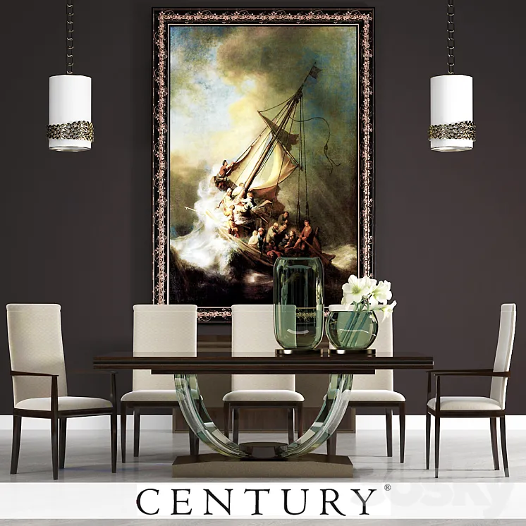 CENTURY DINING TABLE 3DS Max