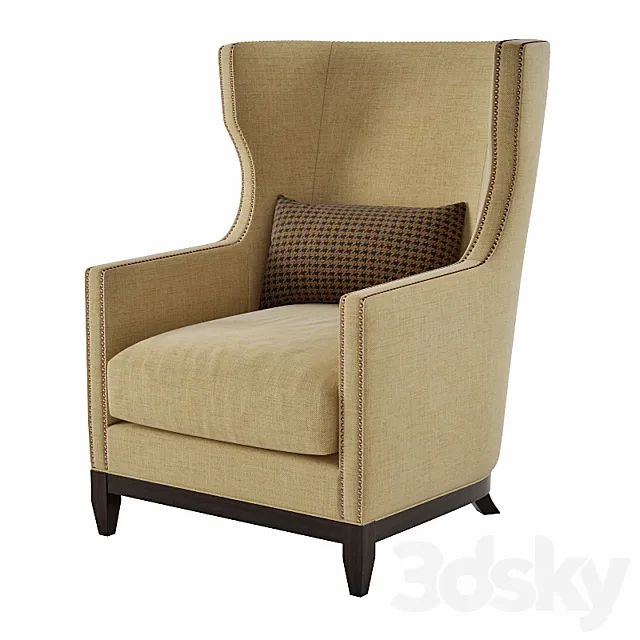 Century Furniture Armchair in fabric 3DS Max Model