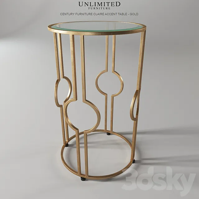 CENTURY FURNITURE CLAIRE ACCENT TABLE 3DS Max Model