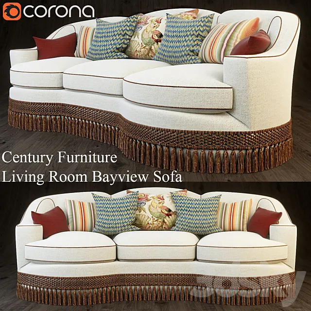 Century Furniture Living Room Bayview Sofa 3DSMax File