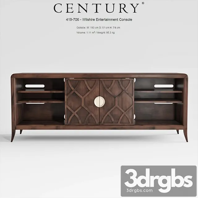 Century furniture wilshire entertainment console 2 3dsmax Download