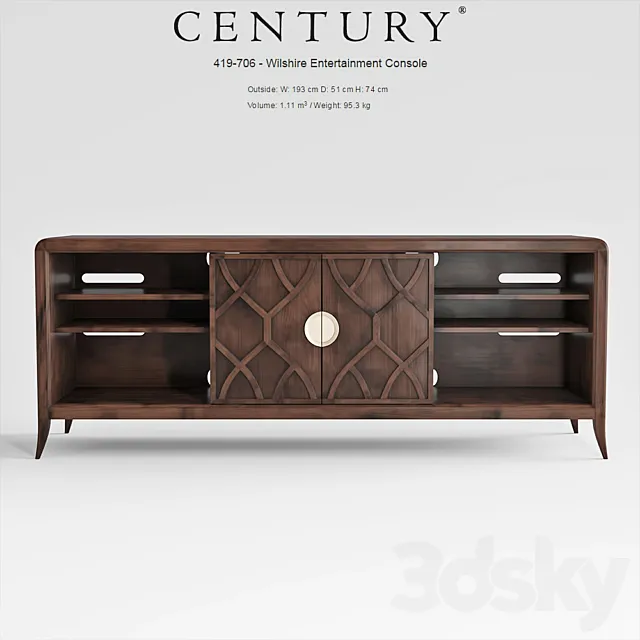 Century Furniture Wilshire Entertainment Console 3DS Max Model