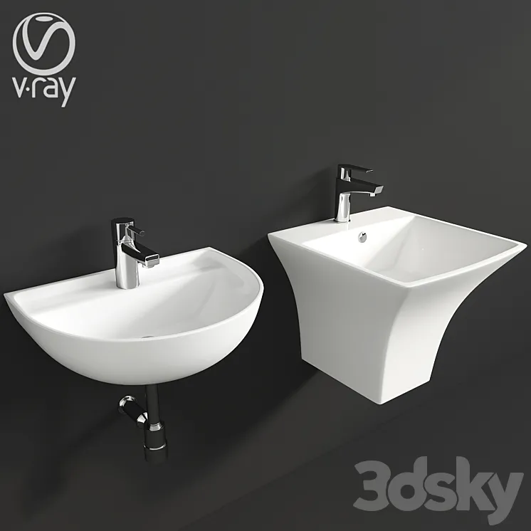 Cera Modern Wash Basin Set Combo 3DS Max