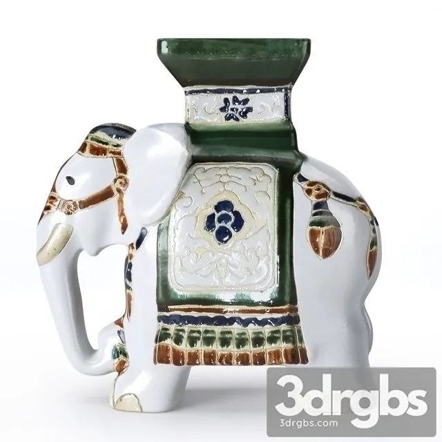 Ceramic Elephant Garden Stool 3dsmax Download