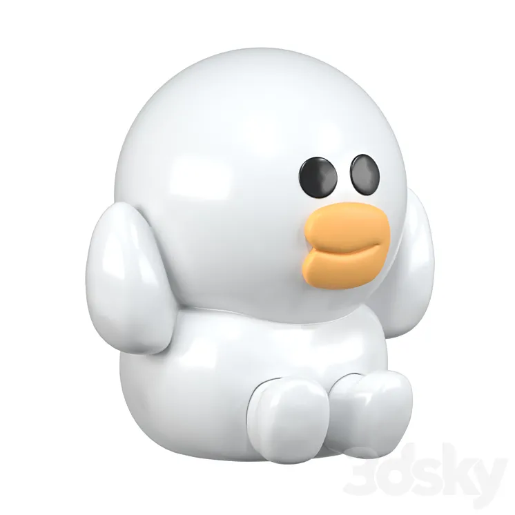 Ceramic figurine Duckling 3DS Max Model