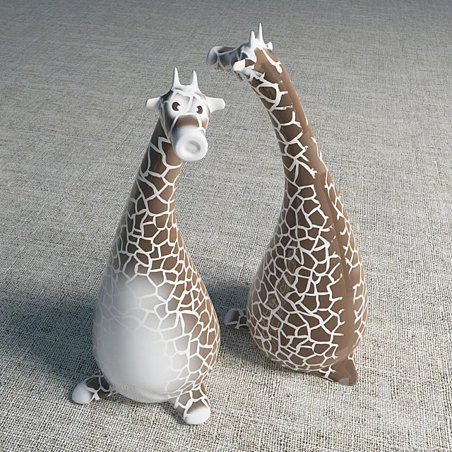 Ceramic figurine of a giraffe 3ds Max