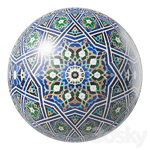 Ceramic mosaic 01. Uzbek 3ds Max
