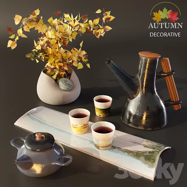 Ceramic Set Decorative 3ds Max