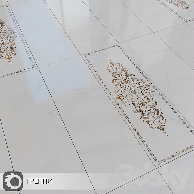 Ceramic Tile Kerama Marazzi Greppi 40×120 3ds Max