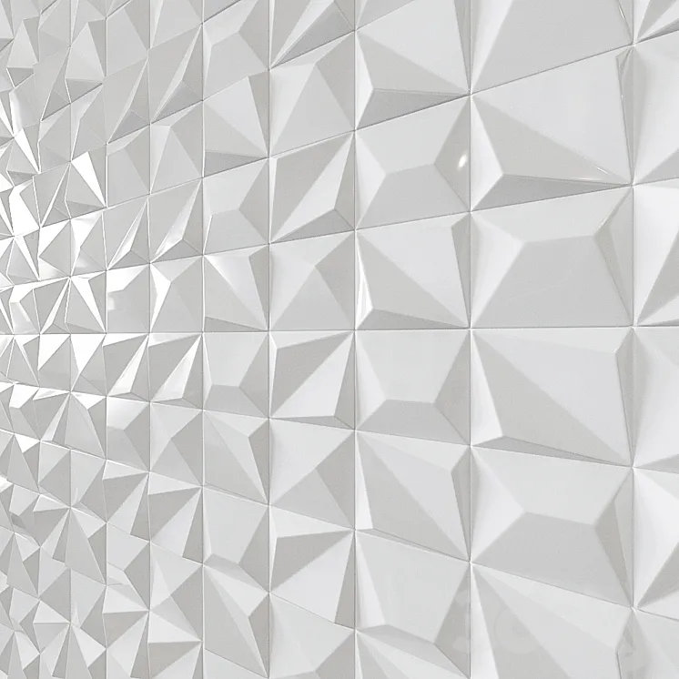 Ceramic tile Multishapes White Gloss 3DS Max