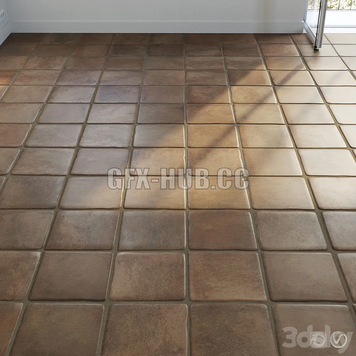 Ceramic tile set 02 – Terracotta 3dsMax Model