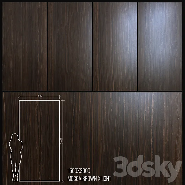 Ceramic Tile Urbatek Porcelanosa Xlight Mocca Brown 1500×3000 3DS Max Model