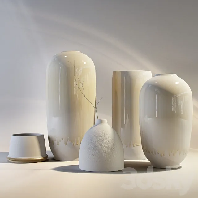 Ceramic vase in glaze 3DSMax File