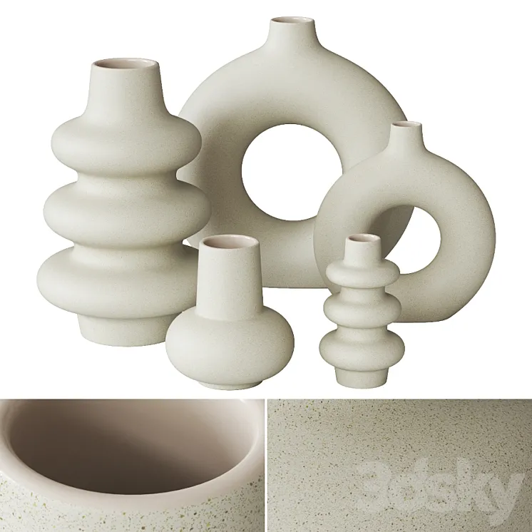 Ceramic vases H&M 3DS Max