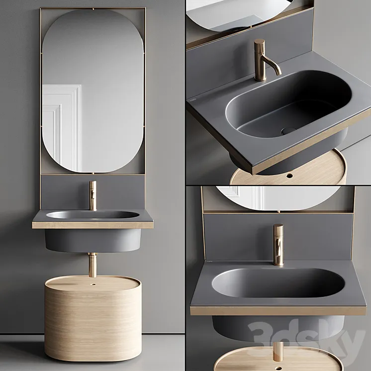 Ceramica Cielo Elle Vanity Unit Set 2 3DS Max