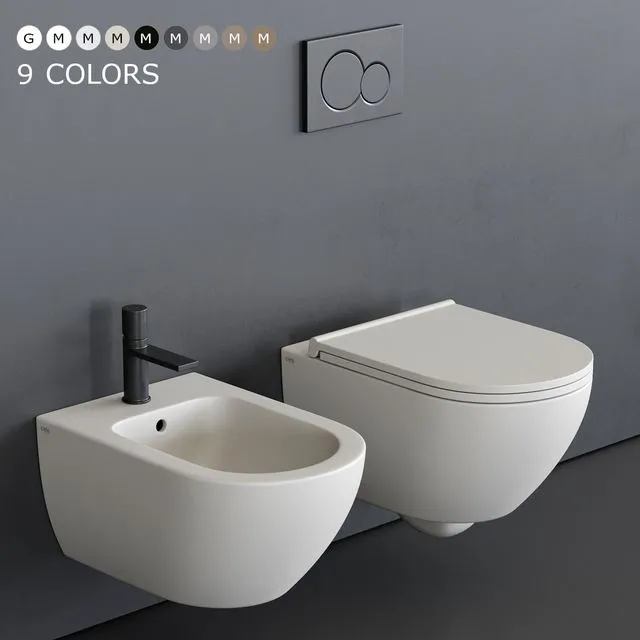 Ceramica Cielo Enjoy Wall-Hung WC 3dsMax Model