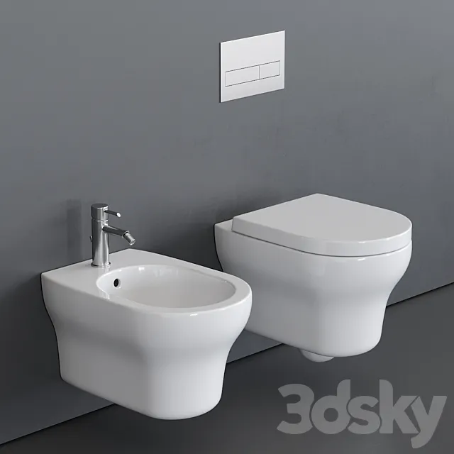 Ceramica Cielo Jo Wall-Hung WC 3ds Max