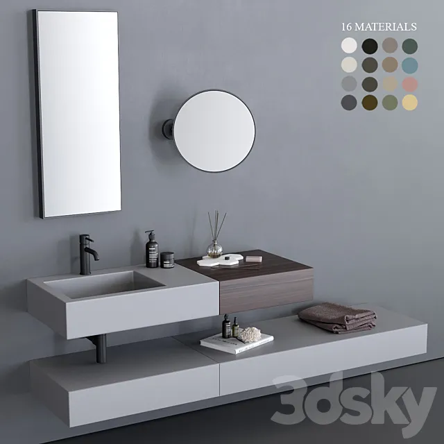 Ceramica Cielo Modulo Washbasin 3ds Max