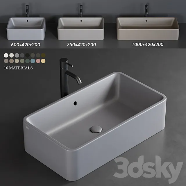Ceramica Cielo Shui Countertop Washbasin 3DSMax File