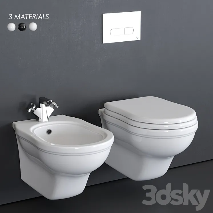 Ceramica Flaminia Efi Wall-Hung WC 3DS Max