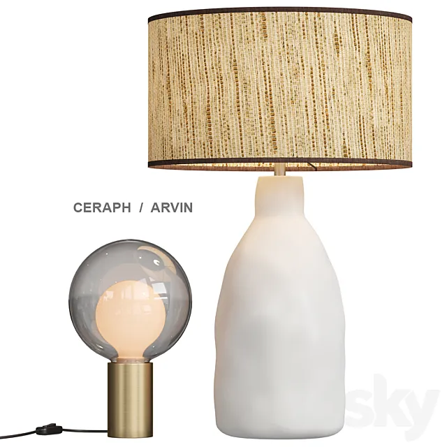 Ceraph _ Arvin table lamp 3ds Max