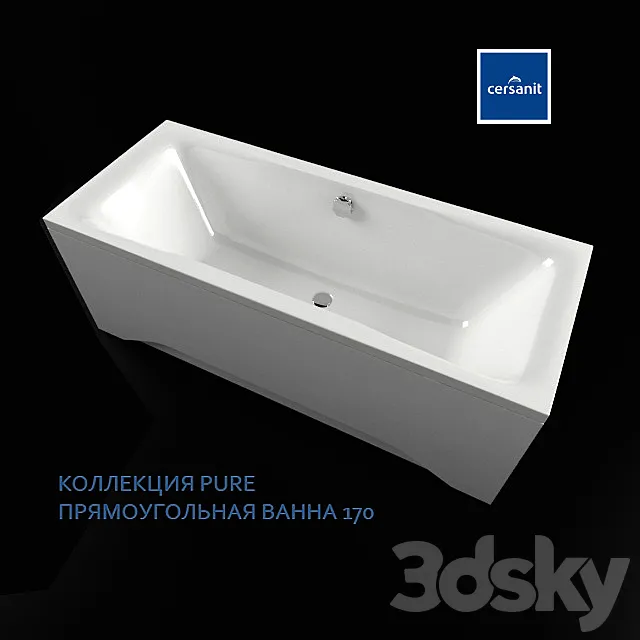 CERSANIT PURE 170 rectangular bath 3DS Max Model