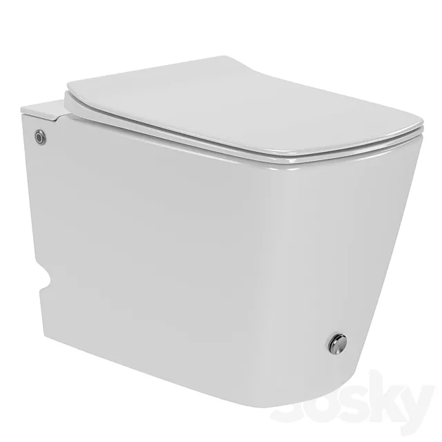 Ceruttispa Disgrazia side-mounted toilet with pulse flush 3ds Max