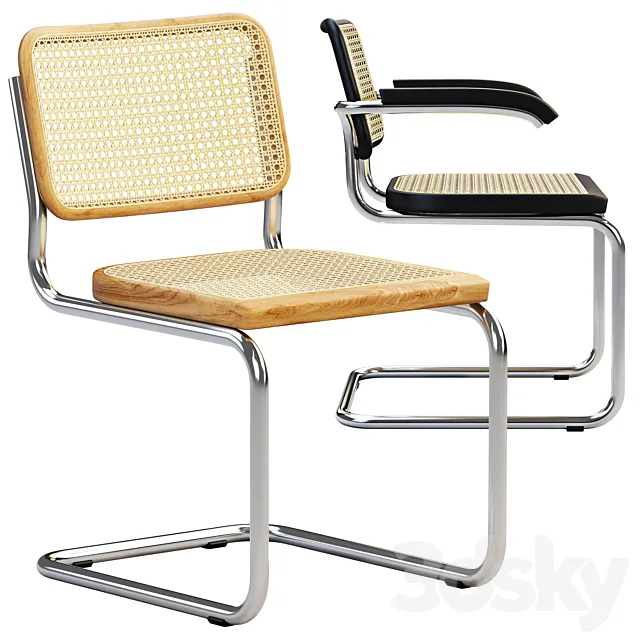 Cesca Chairs B 32 by Marcel Breuer (2 options) 3DS Max Model