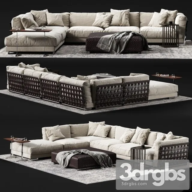 Cestone Corner Sofa 01 3dsmax Download
