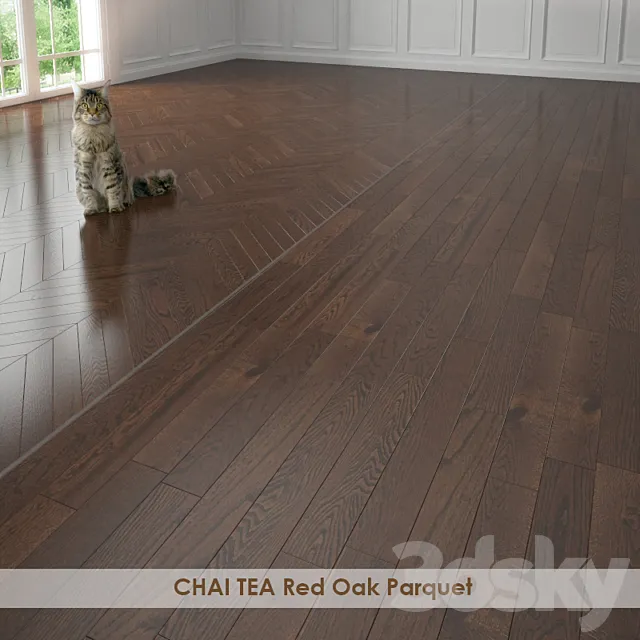 CHAI TEA Red Oak Parquet 3DS Max Model