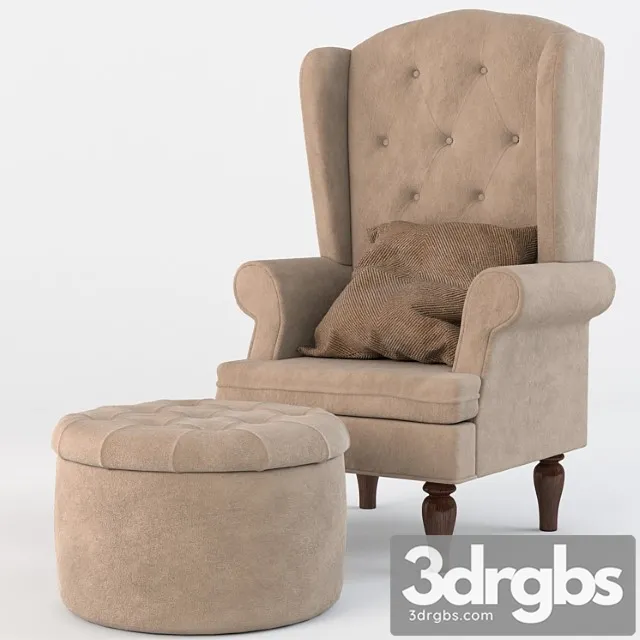 Chair and ottoman 3dsmax Download