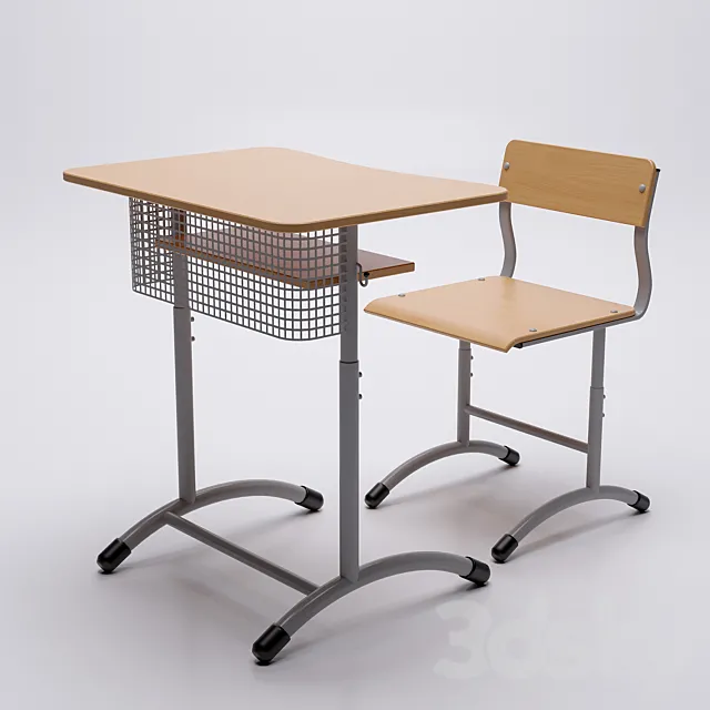 Chair and student’s desk “Extra” 3DS Max Model