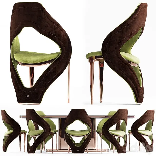 Chair and table elve luxury 3dsMax Model