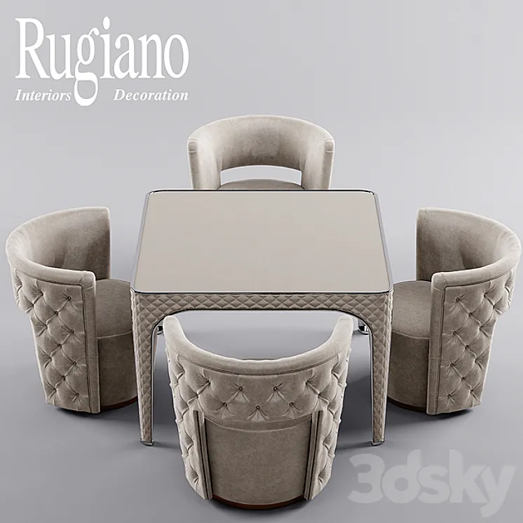 chair and table rugiano Giotto 3DS Max