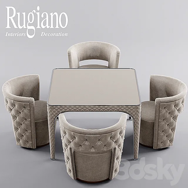 chair and table rugiano Giotto 3DSMax File