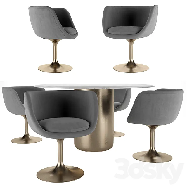 Chair and table VOYAGE 3ds Max