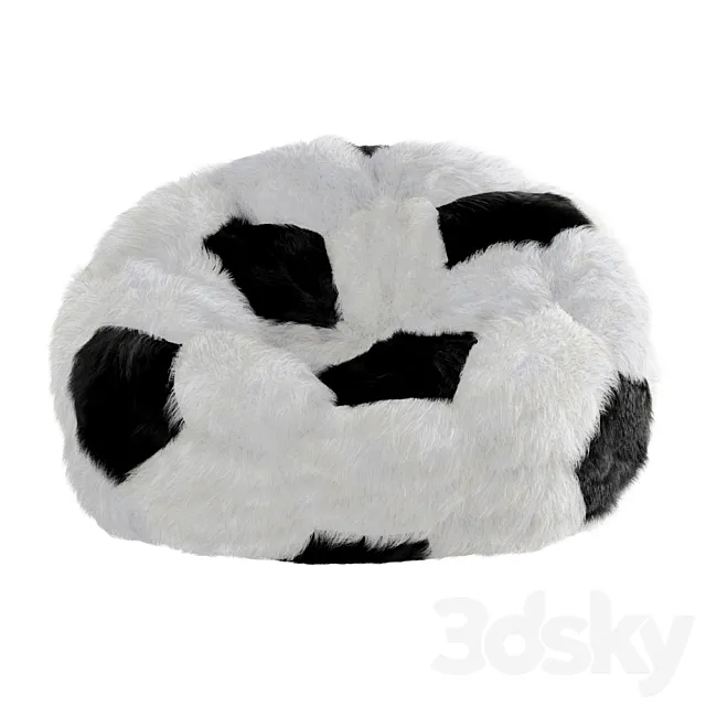 Chair bag soccer ball made of wool 3DSMax File