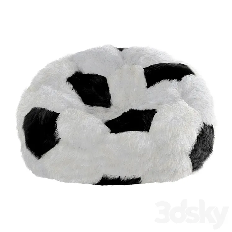 Chair bag soccer ball made of wool 3DS Max Model