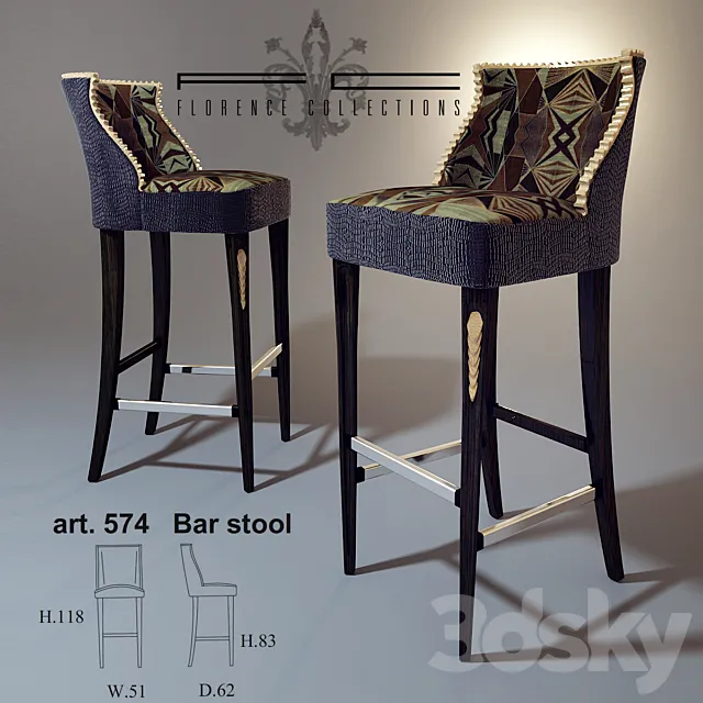 chair bar-Florence Collections 3ds Max